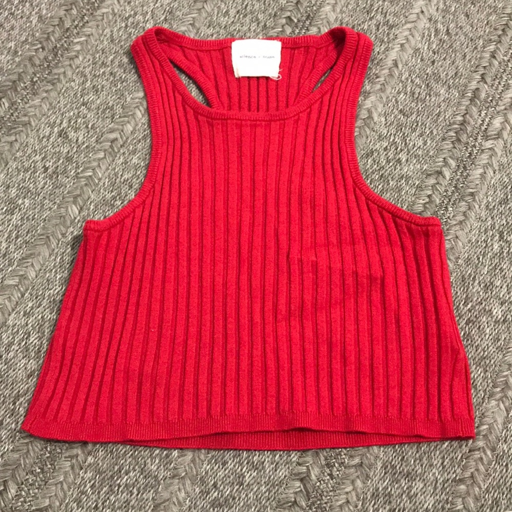 Urban Outfitters Silence + Noise Red Cropped Tank